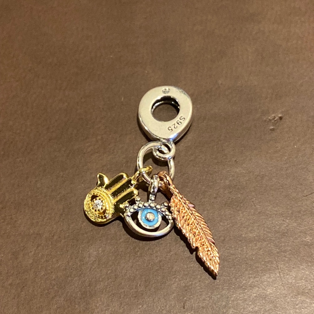 Hamsa, all being eye and feather charm